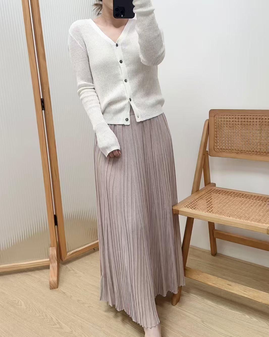 이탈리아 수입 테일사 플리츠 스커트